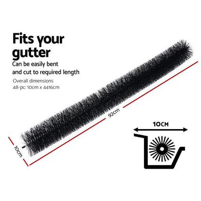 Gardeon Gutter Guard Brush 44M 92X10cm 48PCS.