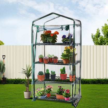 Green Fingers Greenhouse 4 Tiers Mini Green House Garden Bed Planter Box 1.6x0.7x0.5M.