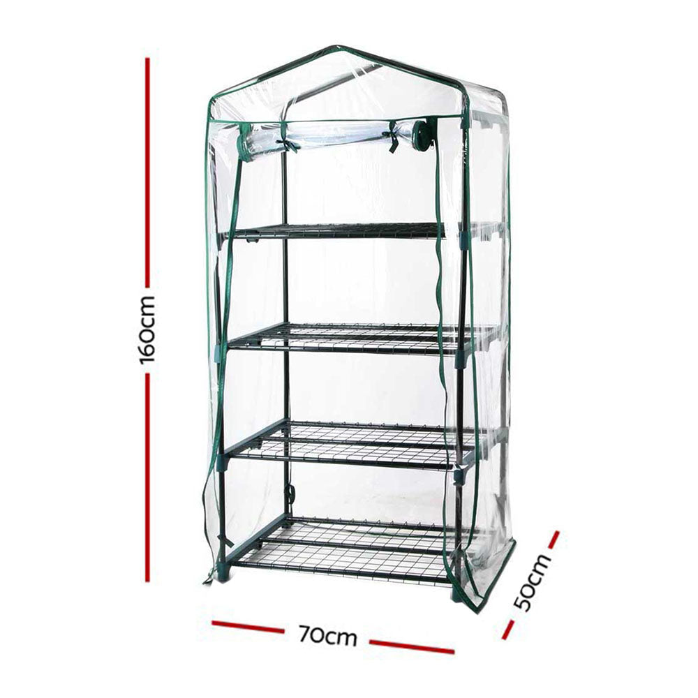 Green Fingers Greenhouse 4 Tiers Mini Green House Garden Bed Planter Box 1.6x0.7x0.5M.