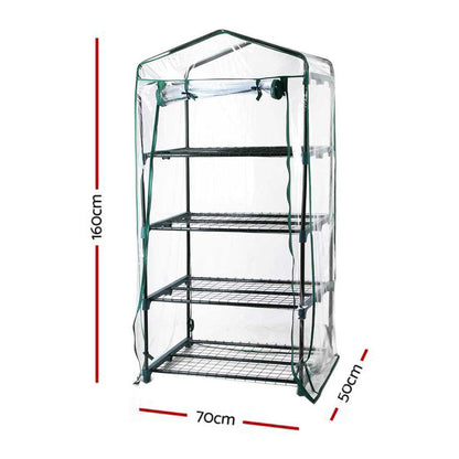 Green Fingers Greenhouse 4 Tiers Mini Green House Garden Bed Planter Box 1.6x0.7x0.5M.