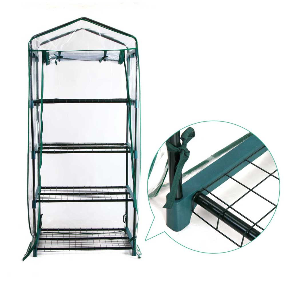 Green Fingers Greenhouse 4 Tiers Mini Green House Garden Bed Planter Box 1.6x0.7x0.5M.