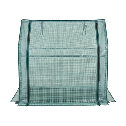 Green Fingers Mini Greenhouse 91x46x84cm Steel Frame PE Cover Outdoor Shelter