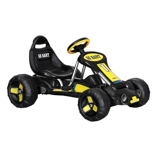 Rigo Kids Pedal Go Kart Ride On Toys Racing Car Plastic Tyre Black.