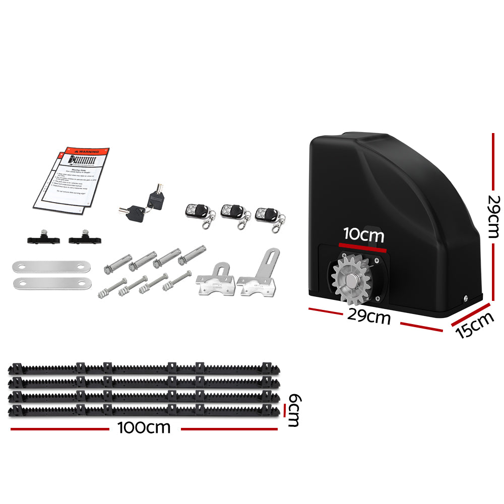 LockMaster Automatic Sliding Gate Opener Kit 4M 600KG