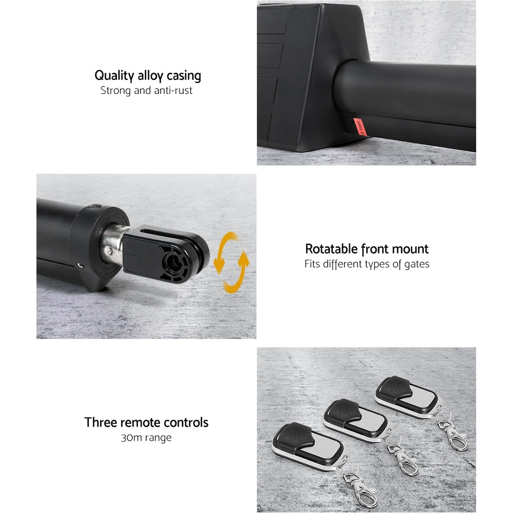 LockMaster Single Swing Gate Opener 20W Full Solar Power Automatic