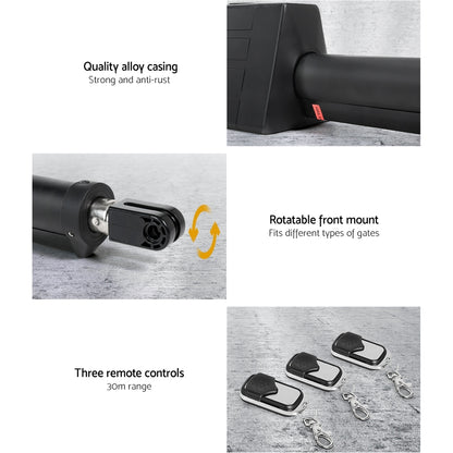 LockMaster Single Swing Gate Opener 20W Full Solar Power Automatic