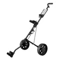 Everfit Golf Buggy Quick Folding Trolley Golf Cart Trolley 2 Wheels Cup Holder.