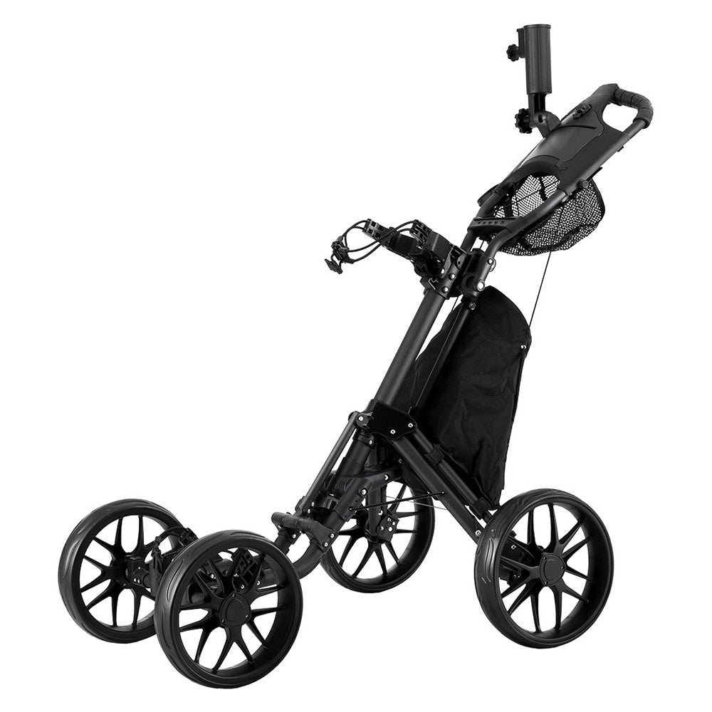 Everfit Golf Buggy Foldable Trolley Golf Cart Wheels Umbrella Bottle Holder.
