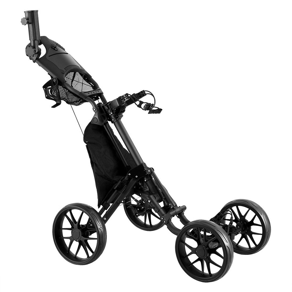 Everfit Golf Buggy Foldable Trolley Golf Cart Wheels Umbrella Bottle Holder.