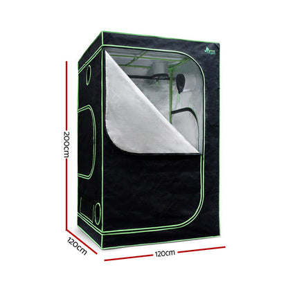 Green Fingers Grow Tent 120x120x200CM Hydroponics Kit Indoor Plant Room System.