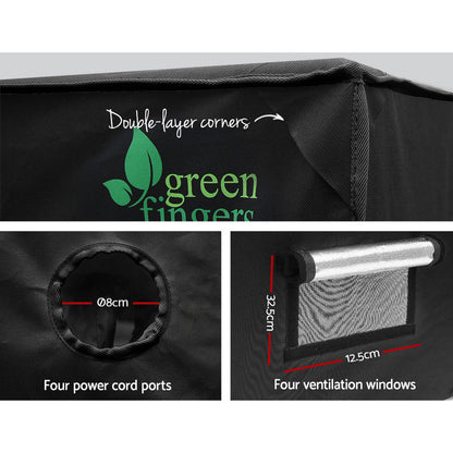 Green Fingers Grow Tent 60x60x90CM Hydroponics Kit Indoor Plant Room System