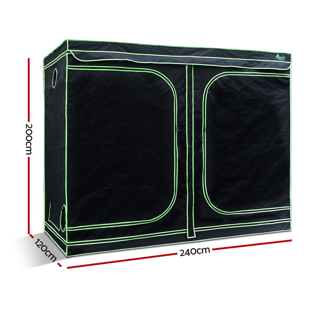 Green Fingers Grow Tent 240x120x200CM Hydroponics Kit Indoor Plant Room System.