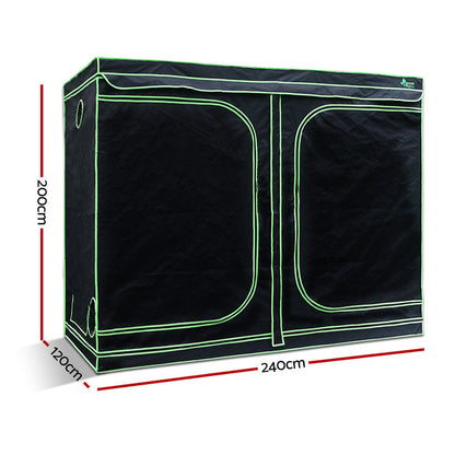 Green Fingers Grow Tent 240x120x200CM Hydroponics Kit Indoor Plant Room System.
