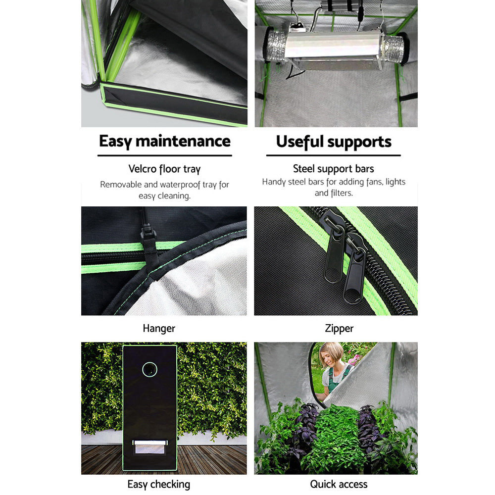 Green Fingers Grow Tent 240x120x200CM Hydroponics Kit Indoor Plant Room System.