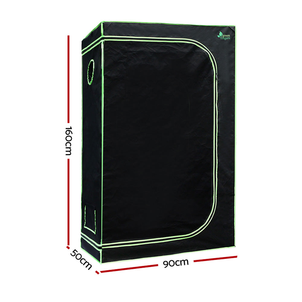 Green Fingers Grow Tent 90x50x160CM Hydroponics Kit Indoor Plant Room System.