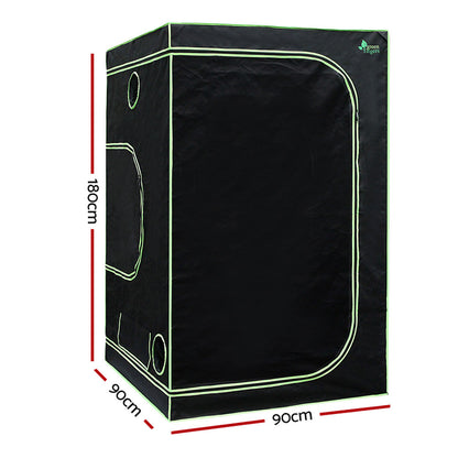 Green Fingers Grow Tent 90x90x180CM Hydroponics Kit Indoor Plant Room System.