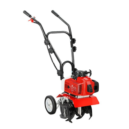Giantz 63CC Tiller Garden Cultivator Rototiller 4 Blades Soil Plower Rotary Hoe.