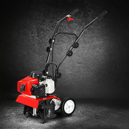 Giantz 63CC Tiller Garden Cultivator Rototiller 4 Blades Soil Plower Rotary Hoe.