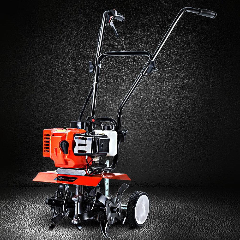 Giantz 65CC Tiller Rototiller Garden Cultivator 4 Blades Soil Power Rotary Hoe.