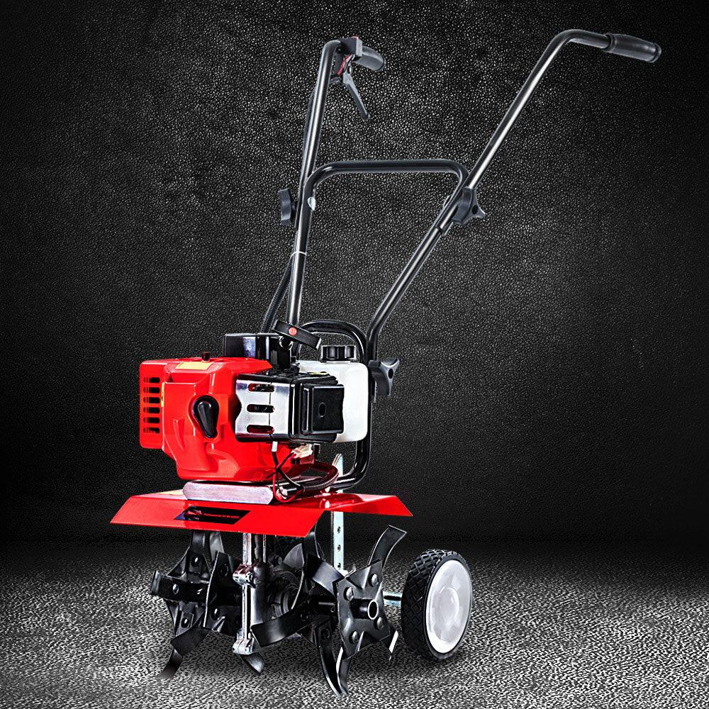 Giantz 65CC Tiller Rototiller Garden Cultivator 4 Blades Soil Power Rotary Hoe.