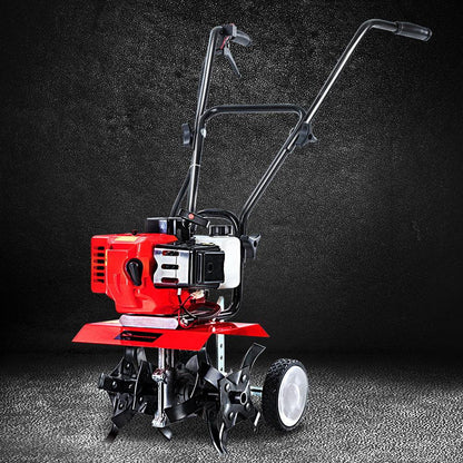 Giantz 65CC Tiller Rototiller Garden Cultivator 4 Blades Soil Power Rotary Hoe.