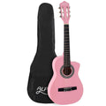 Alpha 34 Inch Classical Guitar Wooden Body Nylon String Beginner Kids Gift Pink.