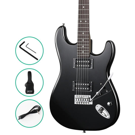Alpha 41 Inch Electirc Guitar Humbucker Pickup Switch Full Size Black.