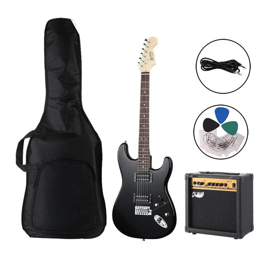 Alpha Electric Guitar Music String Instrument 20W Amplifier Black.