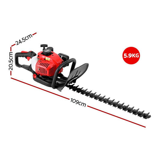 Giantz 25.4CC Petrol Hedge Trimmer 24" Dual Blade Tree Grass Garden Tool.