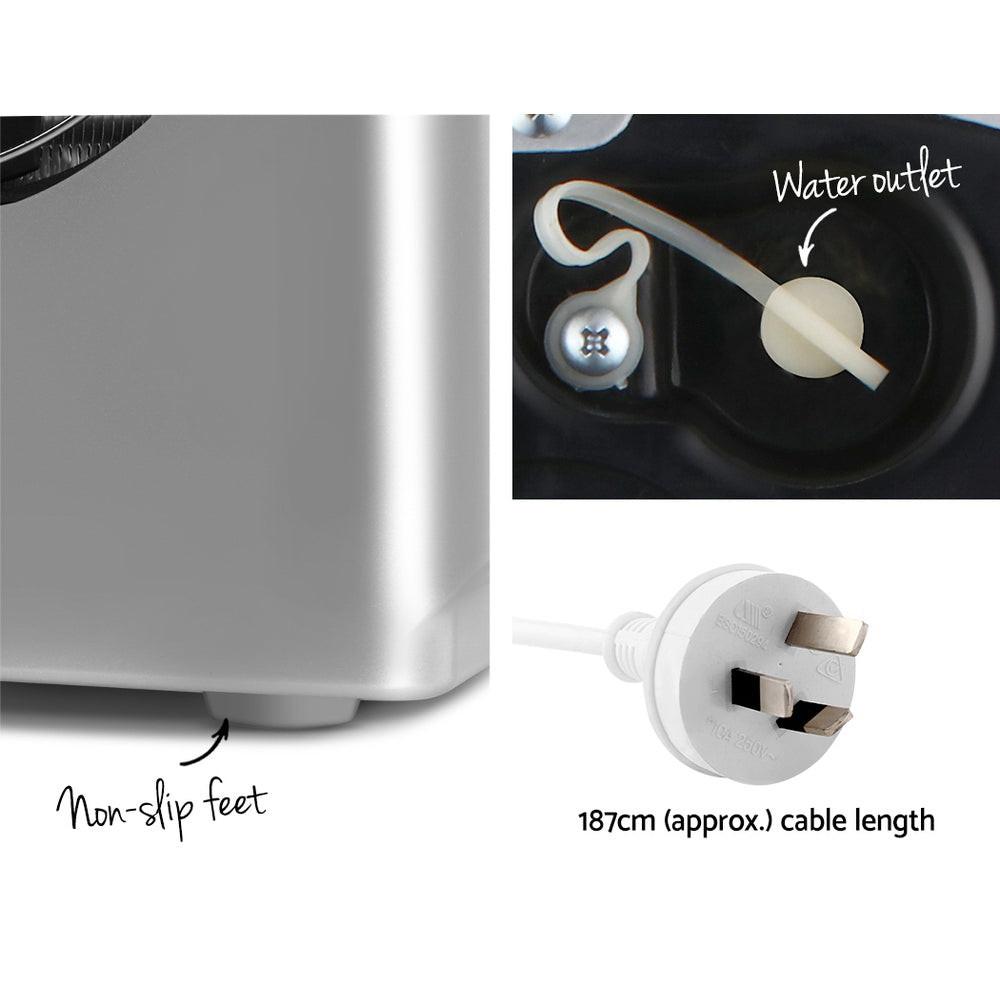 Devanti Portable Ice Cube Maker - Silver.