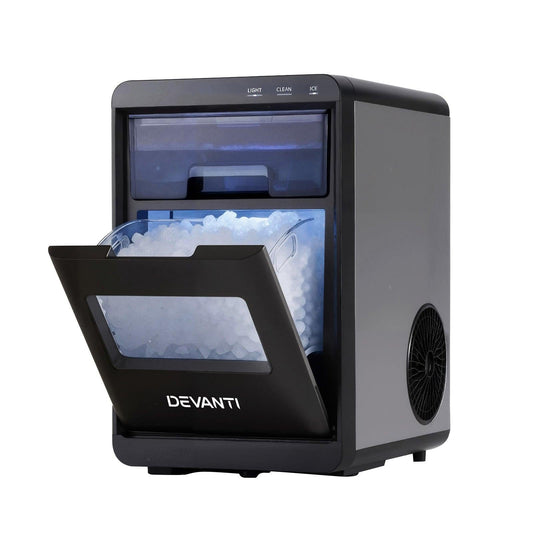 Devanti Ice Maker Machine 20kg Chewable Nugget Ice Countertop w/Self Cleaning.