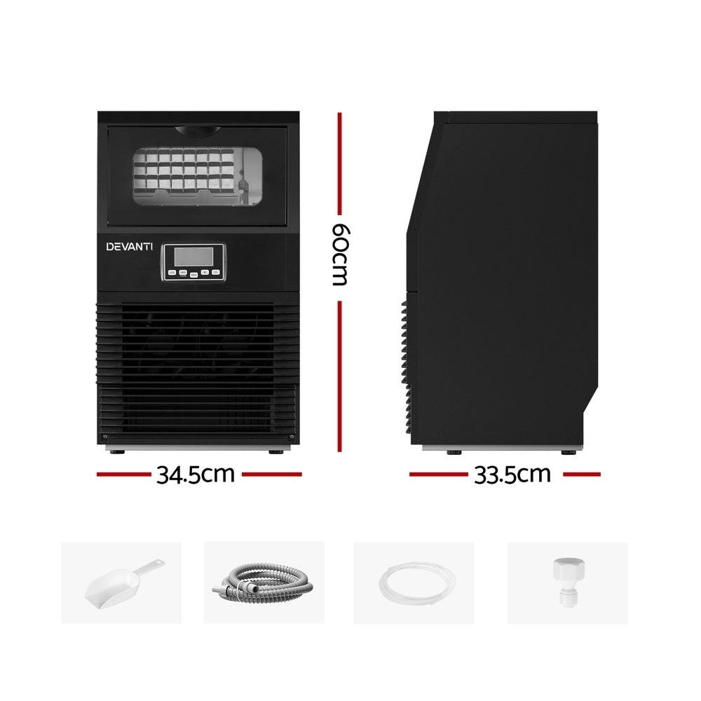 Devanti Commercial Ice Maker Cube Machine 30kg.