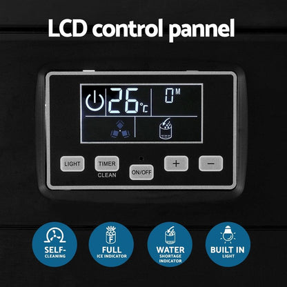 Devanti Commercial Ice Maker Cube Machine 30kg.