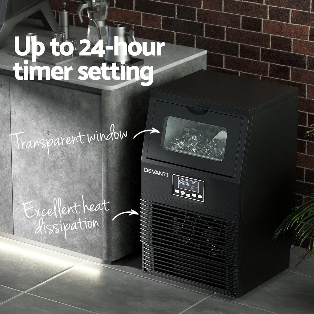 Devanti Commercial Ice Maker Cube Machine 30kg.