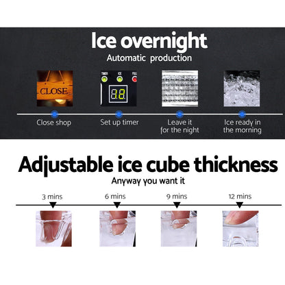 Devanti 60kg Commercial Ice Maker Machine.