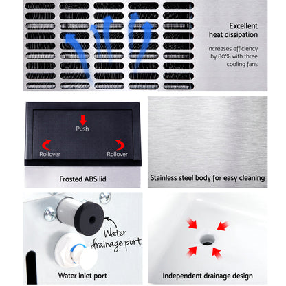 Devanti 60kg Commercial Ice Maker Machine.