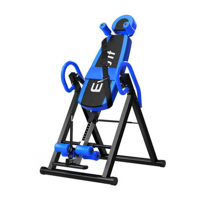 Everfit Inversion Table Gravity Exercise Inverter Back Stretcher Home Gym Blue.