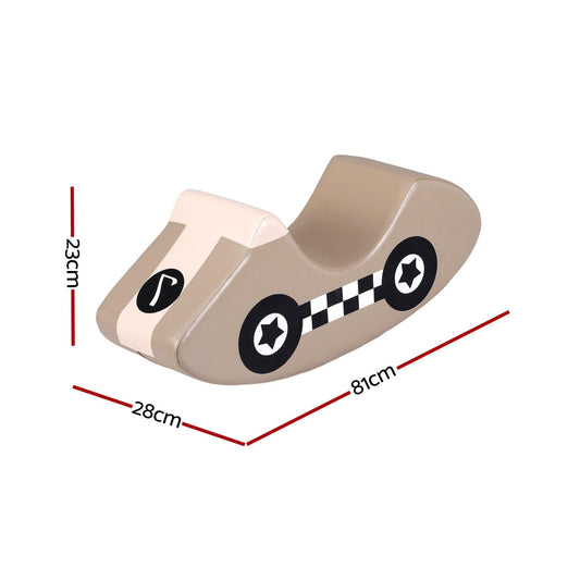 Keezi Kids Climbing Blocks Foam Toddler Playset Soft Indoor Indoor Climbing Toy Rocker Khaki.