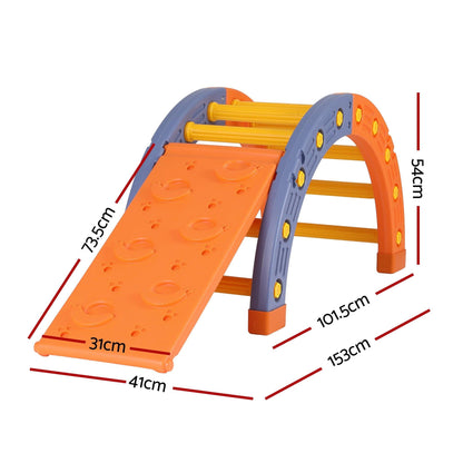 Keezi Kids Climbing Frame Set With Slide Indoor Outdoor Toddler Toys Pikler Arch Climber.
