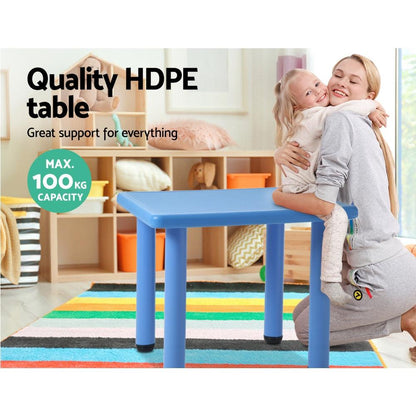 Keezi Kids Table Plastic Square Activity Study Desk 60X60CM.