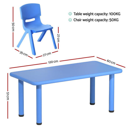 Keezi 9PCS Kids Table and Chairs Set Children Study Desk Furniture Plastic 8 Chairs.