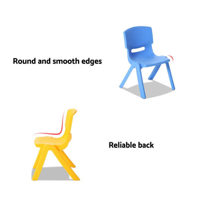 Keezi 9PCS Kids Table and Chairs Set Children Study Desk Furniture Plastic 8 Chairs.