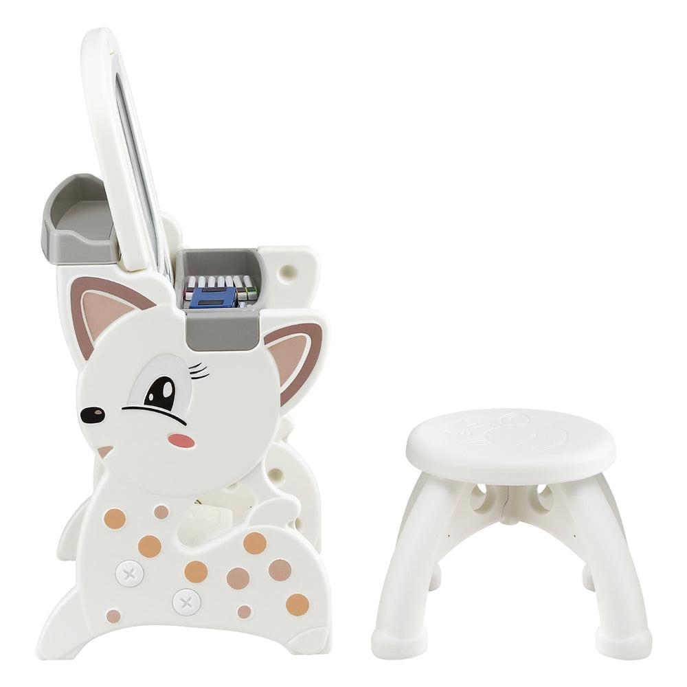 Keezi Kids Table and Chair Set 2 in 1 Easel Desk Stool w/ LCD Writing Tablet.