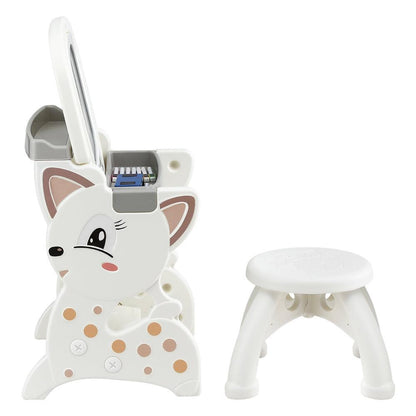 Keezi Kids Table and Chair Set 2 in 1 Easel Desk Stool w/ LCD Writing Tablet.