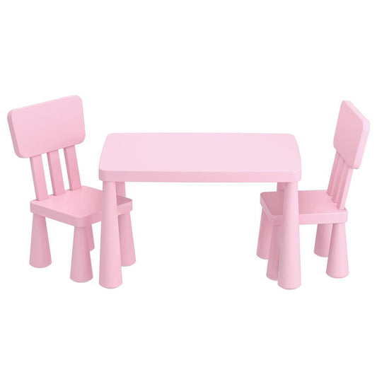 1 Keezi Kids Table and 2 Chairs Set Pink.