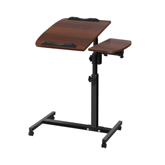 Artiss Laptop Desk Table Fan Cooling Walnut 60CM.