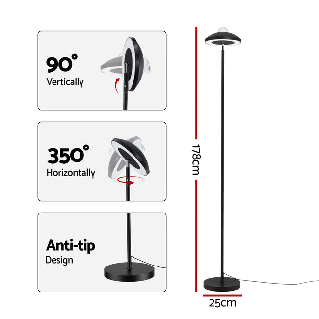 Artiss 2-in-1 LED Floor Lamp with Galaxy Projector &Remote, 178cm Tall Torchiere Standing Light with Dynamic RGB Aurora Stepless 4 Colour Temperatures, 1H Timer for Living Room, Bedroom Kids Room Main Image