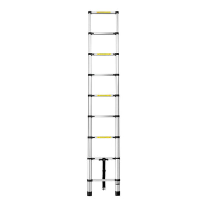 Giantz 2.6M Telescopic Ladder Aluminium Extension Extendable Steps Adjustable Height.