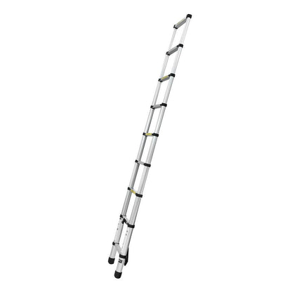 Giantz 2.6M Telescopic Ladder Aluminium Extension Extendable Steps Adjustable Height.