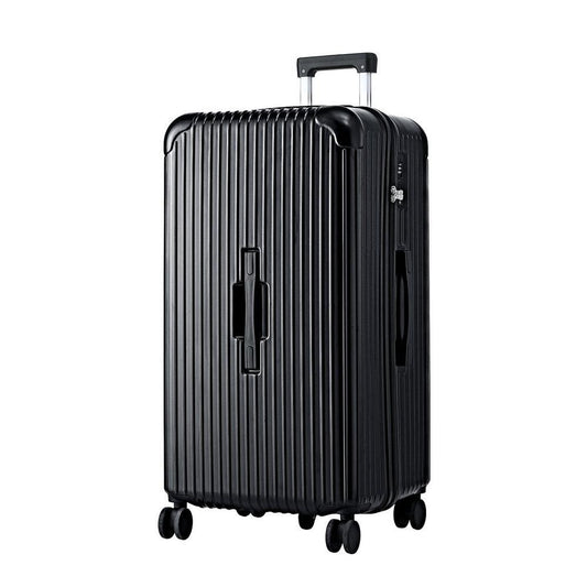 Wanderlite 32" Trunk Luggage Suitcase Travel 5 Wheels Type-C Port TSA Black.